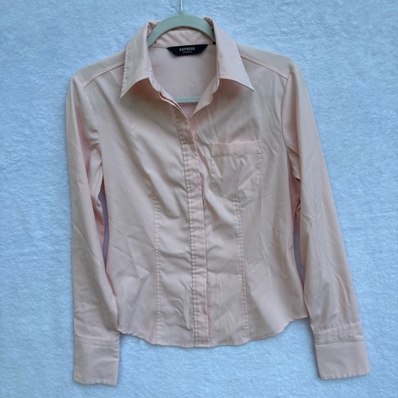 Express Light Pink Stretch Top - Picture 3 of 11